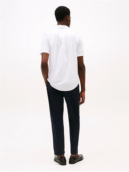 flex poplin solid ss shirt TOMMY HILFIGER | MW0MW37584YCF